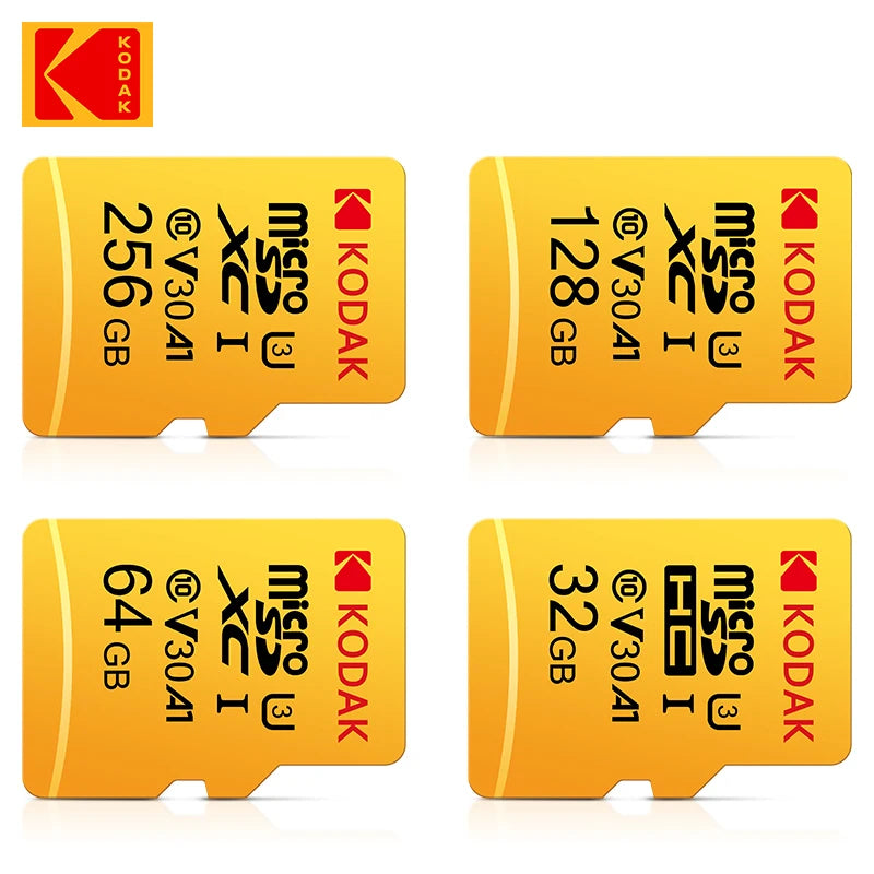 Original KODAK 256GB Memory Card 128GB U3 4K Micro SD Card 64GB 32GB A1 SDHC Microsd UHS-I C10 TF Trans Flash Microsd