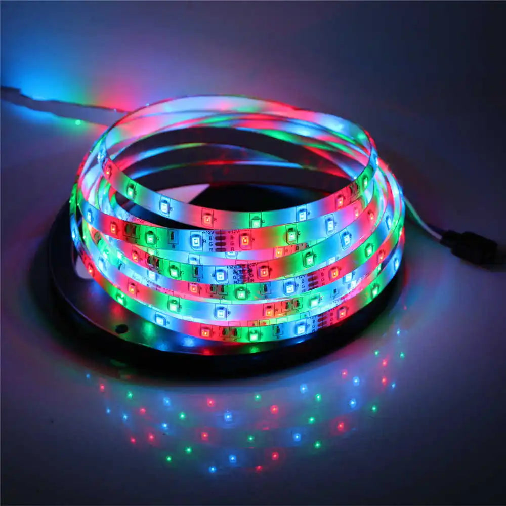 2835 SMD led strip light DC12V 5M 300LEDs flexible ribbon tape lighting White Warm white Red Green Blue Yellow Pink RGB