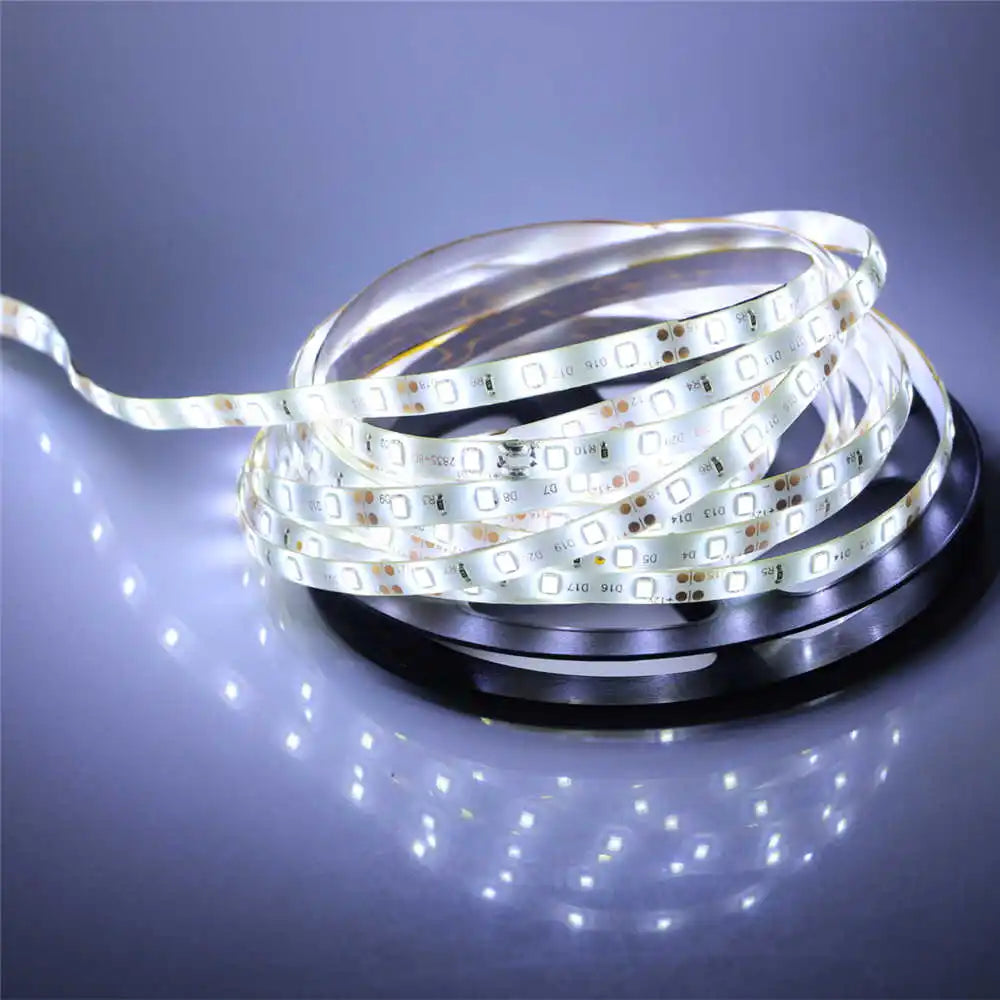 2835 SMD led strip light DC12V 5M 300LEDs flexible ribbon tape lighting White Warm white Red Green Blue Yellow Pink RGB