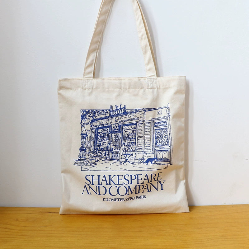 Shakespeare Bookstore Thick Student Canvas Bag