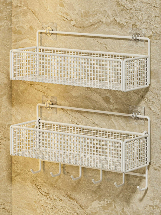 Wall-Mounted Punch-Free Wall Vanity Storage Rack