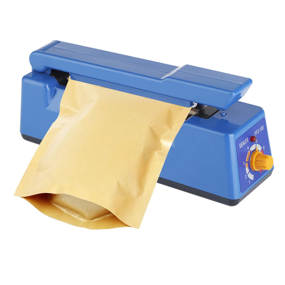 Plastic Bags Sealer Vacuum Packaging Machine Electric 8 Temperature Mode Heat Press Sealing Hand Press Kitchen Impulse Sealer