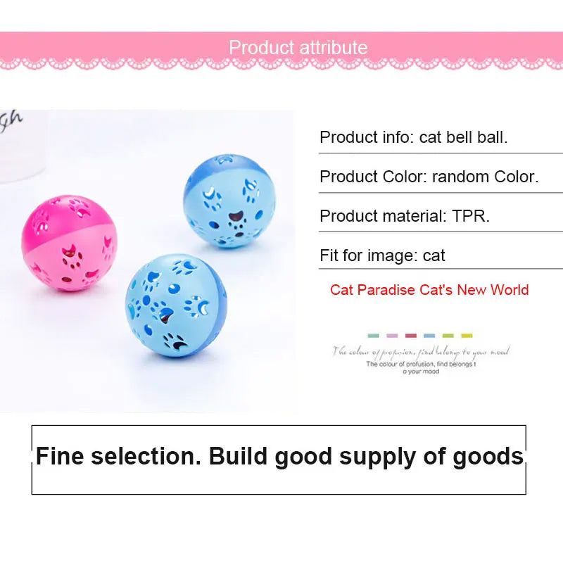 Funny Cat Toy Bell Ball 5cm Plastic Planet Ball Interactive Kitten Creative Color Hollow Training Bell Cat Chew Pet Supplies