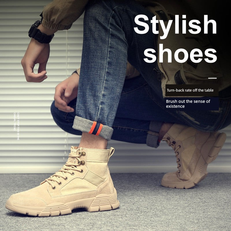 Summer Breathable Work Shoes Tactical Desert Boots