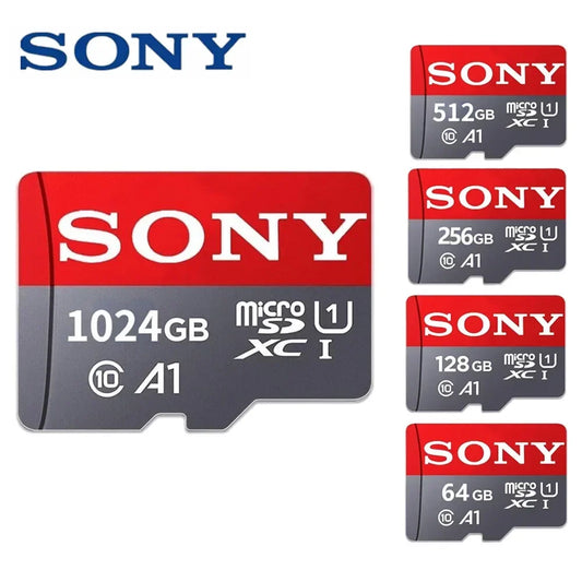 SONY Micro SD Memory Card Class 10 1TB 512GB 256GB 128GB 64GB 32GB Micro SD TF Flash Card 32 64 128 GB MicroSD for Phone Camera