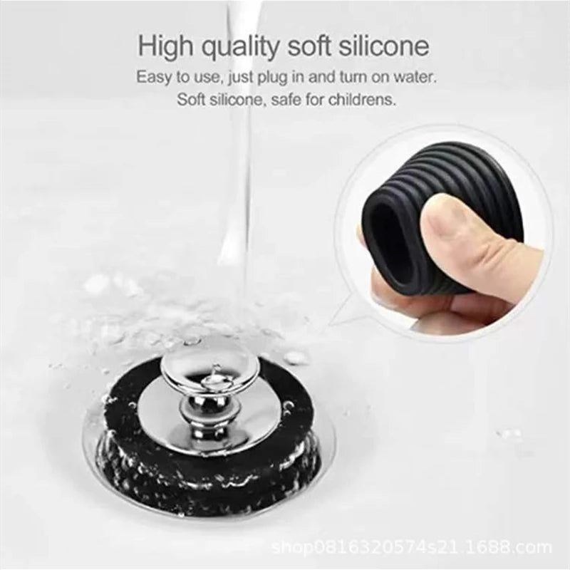 Silicone Universal Bathtub Stopper Basin Plug For Bathtub Bathroom Sink Drains Bath Plug Stopper Bathroom Fixture