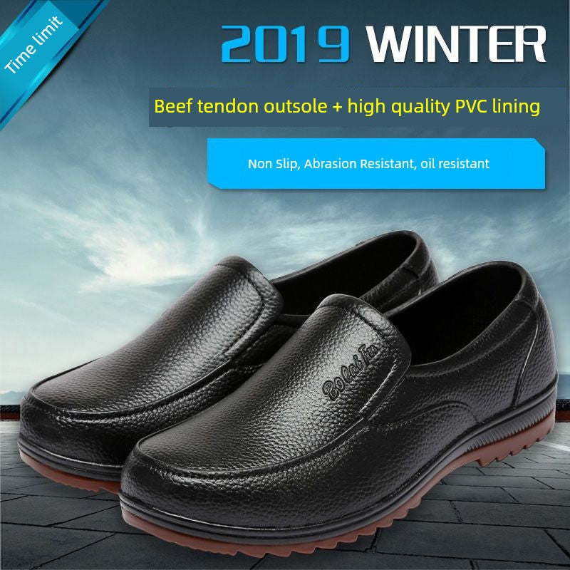 Plastic Low Cut Short Tube Business Site Waterproof Rain Boots