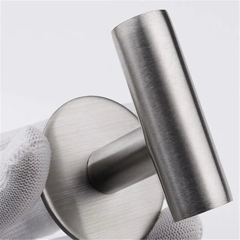 1Pcs Stainless Steel Silver Bathroom Hardware Set Towel Rack Toilet Paper Holder Towel Bar Hook Bathroom Accessories