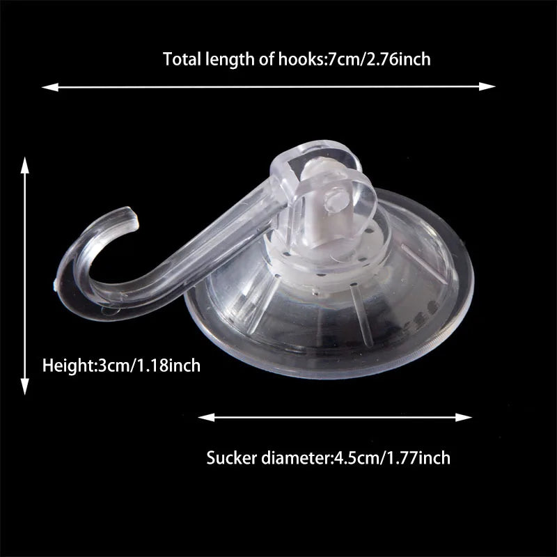 1-50pcs Suction Cup Hooks Clear Reusable Heavy Duty Vacuum Suction Cup Hooks Glass Kitchen Bathroom Storage Rack Hooks For Towel