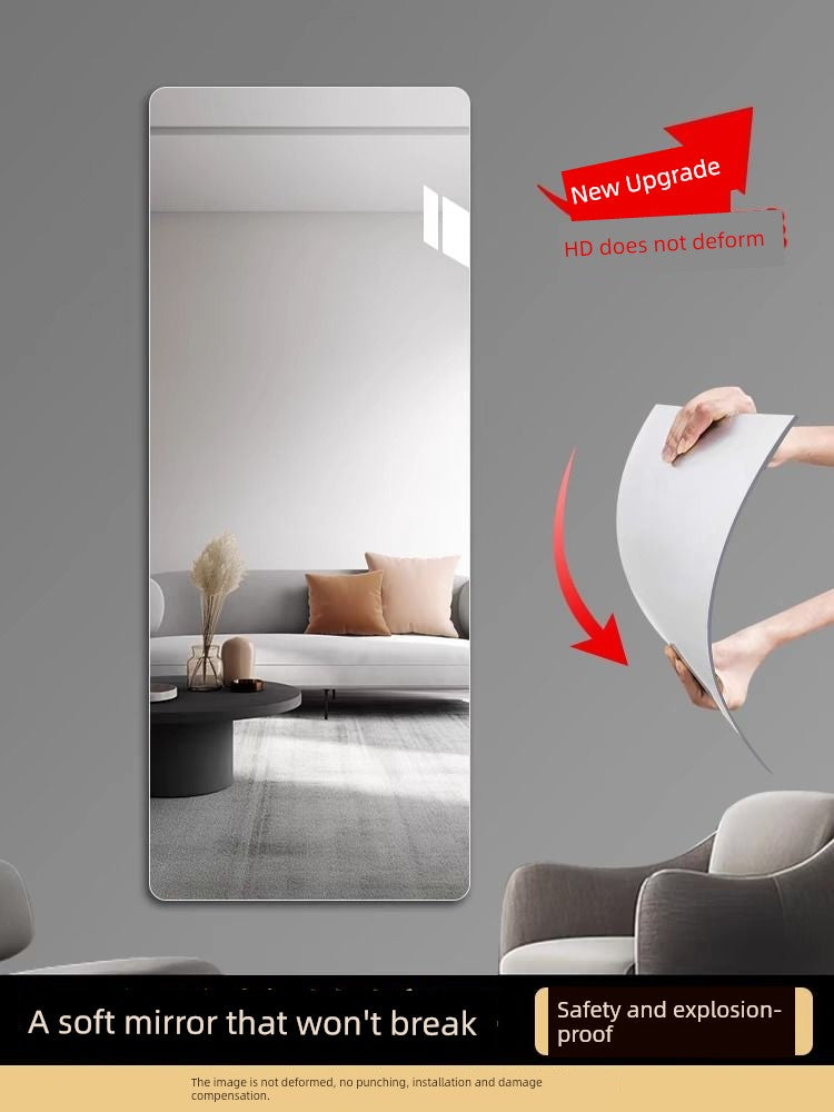 Soft Mirror Wall Self-Adhesive Acrylic Full-Length Mirror For Home HD Wall Paste Mirror Sticker Full-Length Mirror