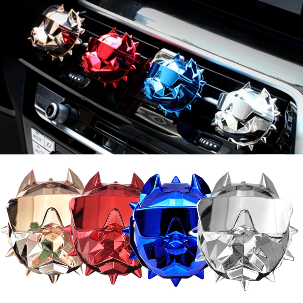 2PCS Car Bulldog Blackberry Luxury Interior Decoration Car Supplies Novelty Best Car Air Vent Clip Dog Automotive Ornament