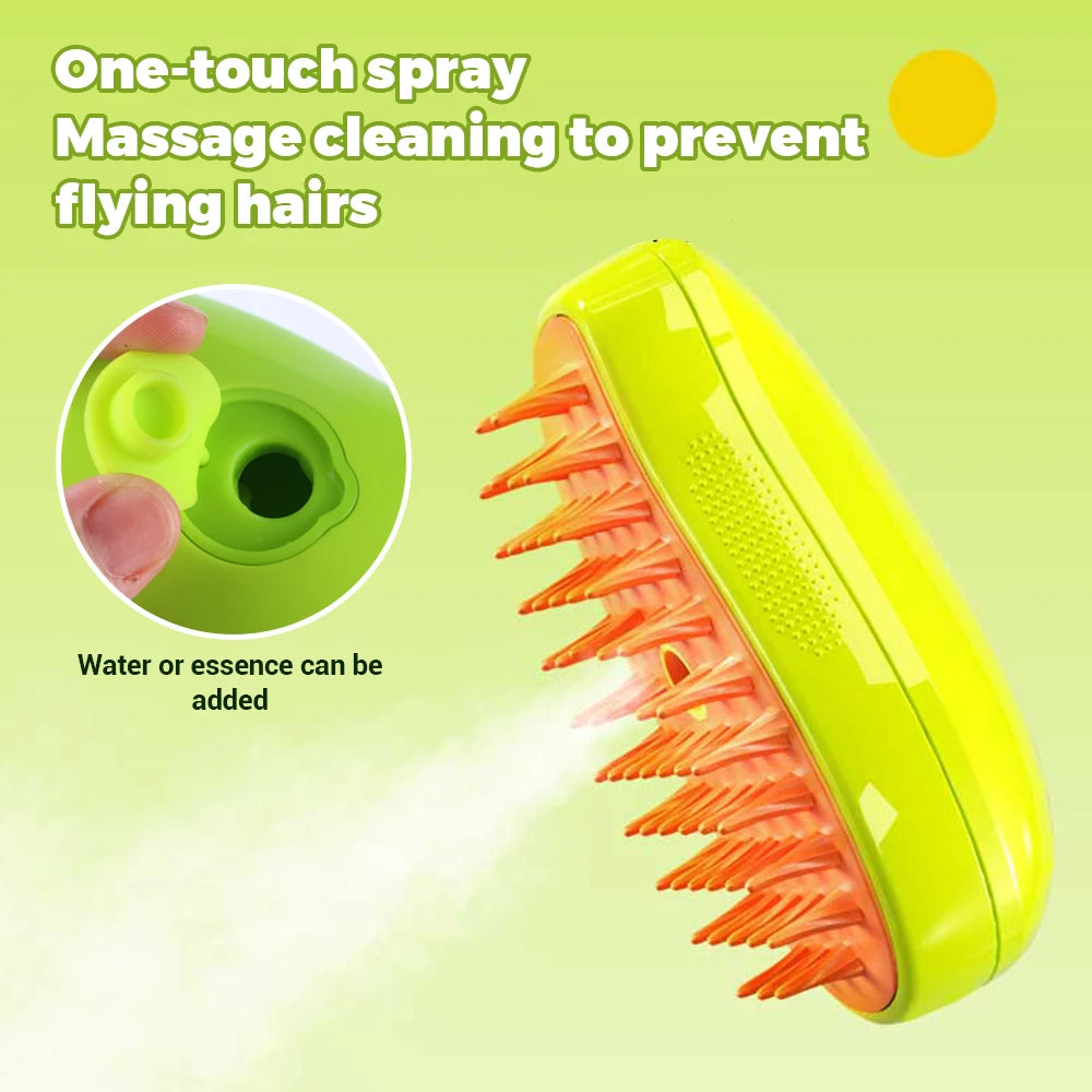 Cat Steam Brush Pet Triple Beauty Comb Dog Grooming Hair Removal Comb Electric Spray Dogs Steamy Supplies Products Home Supplies