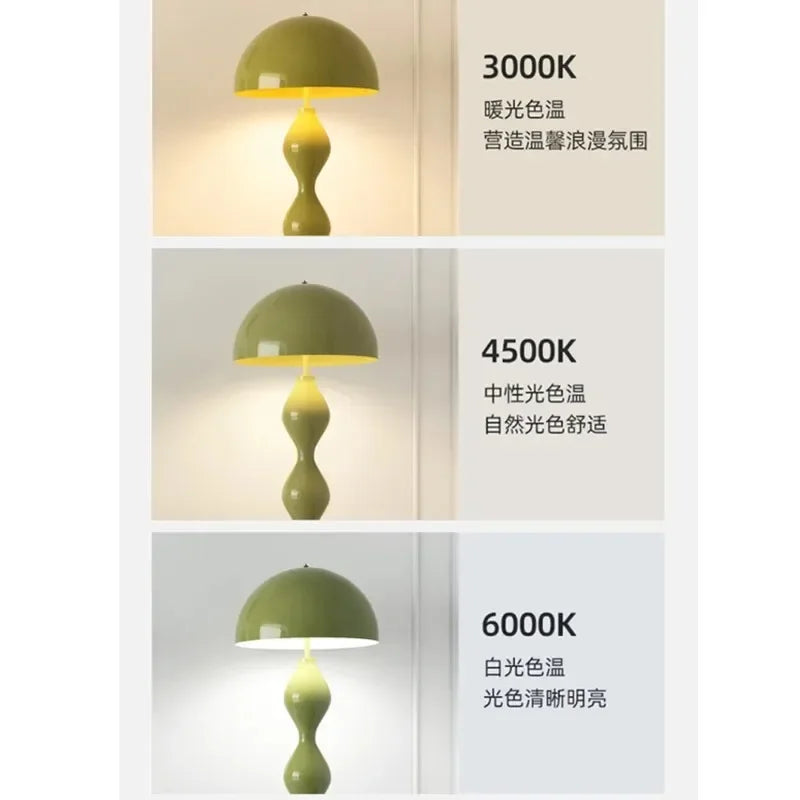 Macaron Mushroom Led Floor Lamps for Living Room Sofa Side Standing Lamp Bedroom Bedside Light Senior Sense of Vertical Lights