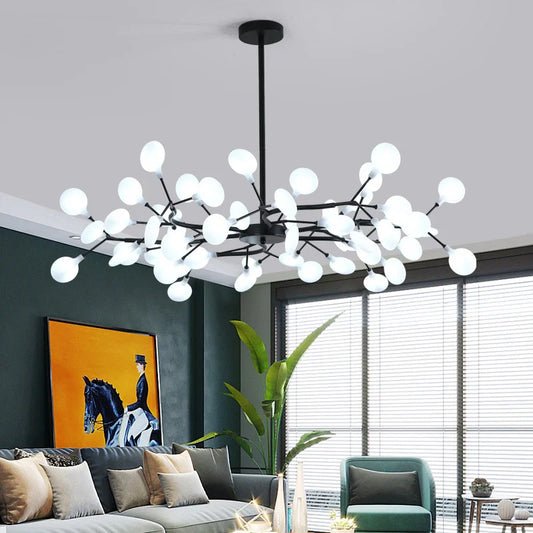 Nordic Gorgeous Firefly Lamp Home Indoor Lighting Luxurious Decor Hanging Lamp Modern LED Chandelier Living Room Bedroom Kitchen