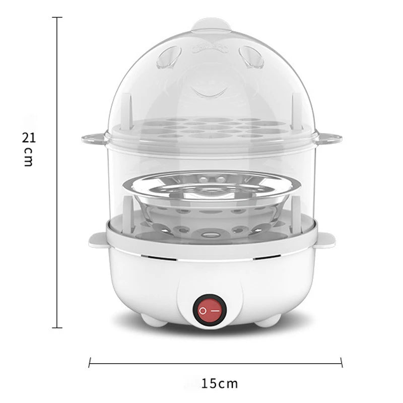 Electric Egg Cooker Multifunction Double Layers Egg Boiler Corn Milk Rapid Breakfast Cooking Egg Steamer Appliances Kitchen