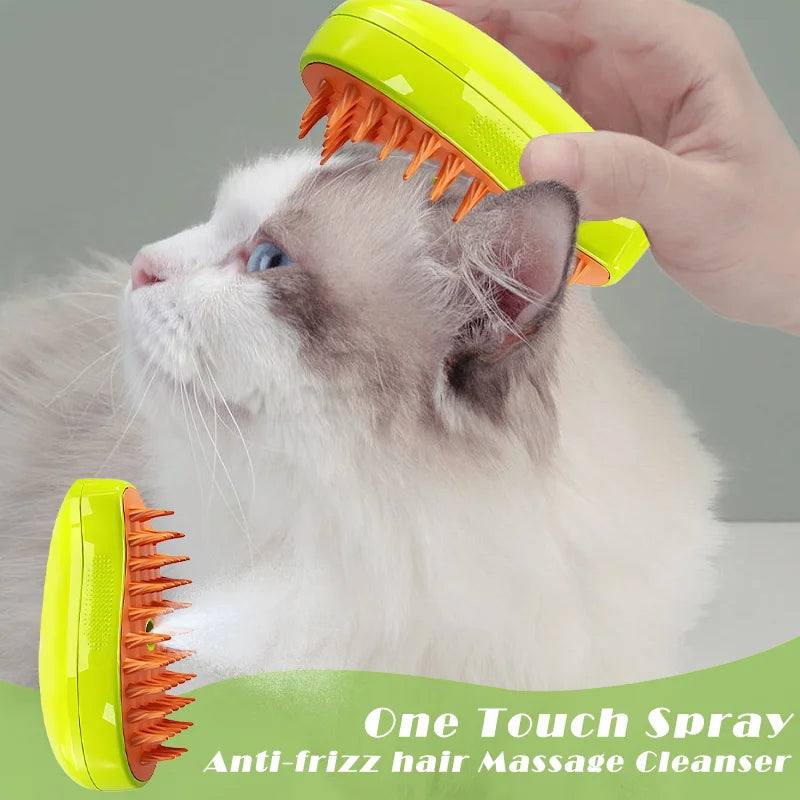 Cat Steam Brush Dog Massage Comb 3 in 1 Electric Spray Cat Hair Brushes Pet Grooming Comb Hair Removal Combs Grooming Supplies