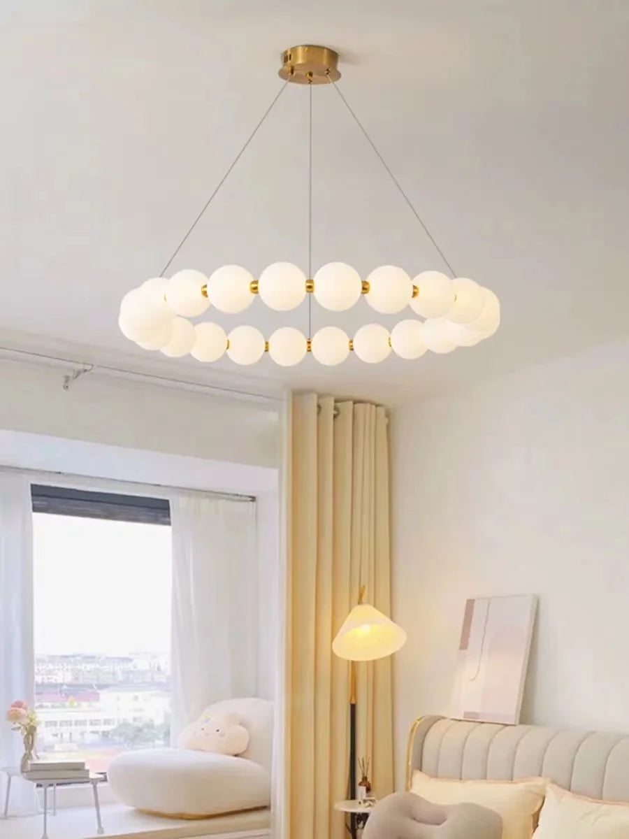 Nordic magic bean living room chandelier modern minimalist round lamp Creative bedroom lobby light luxury restaurant lamp