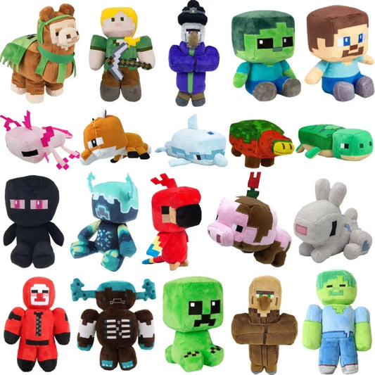 creepers Cute Stuffed Plush Toy Doll Zombie Bat Squid Creeper Enderman Ocelot Pixel Pig Baby Sheep Kids Birthday Toy