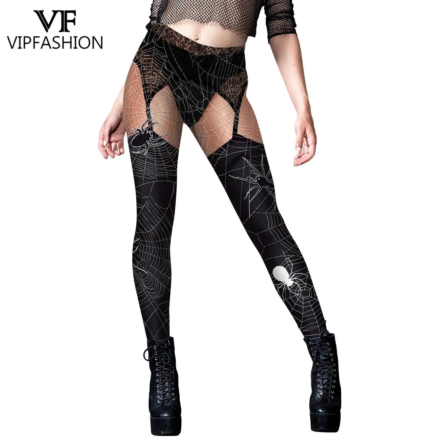 VIP FASHION Skeleton Women Leggings Cosplay Sexy Elastic Skinny Pants Holloween Costume 3D Printed Workout Fitness Leggings