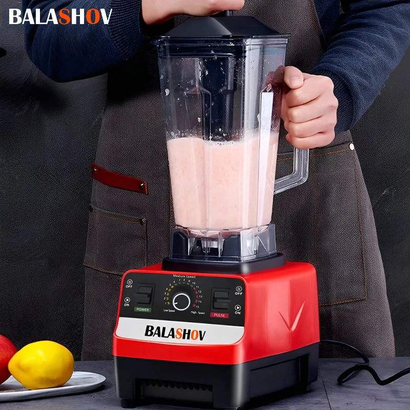 Electric Stationary Blender Heavy Duty Professional Commercial Mixer Ice Smoothies for Kitchen 2000W High Power Food Processor