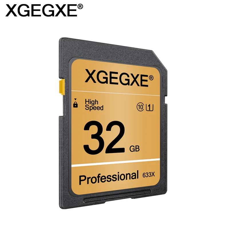 XGEGXE SD Card 32GB Class 10 High Speed 633x Video Card 4GB 8GB 16GB UHS-1 Professinonal Flash Memory Card for Camera Laptop