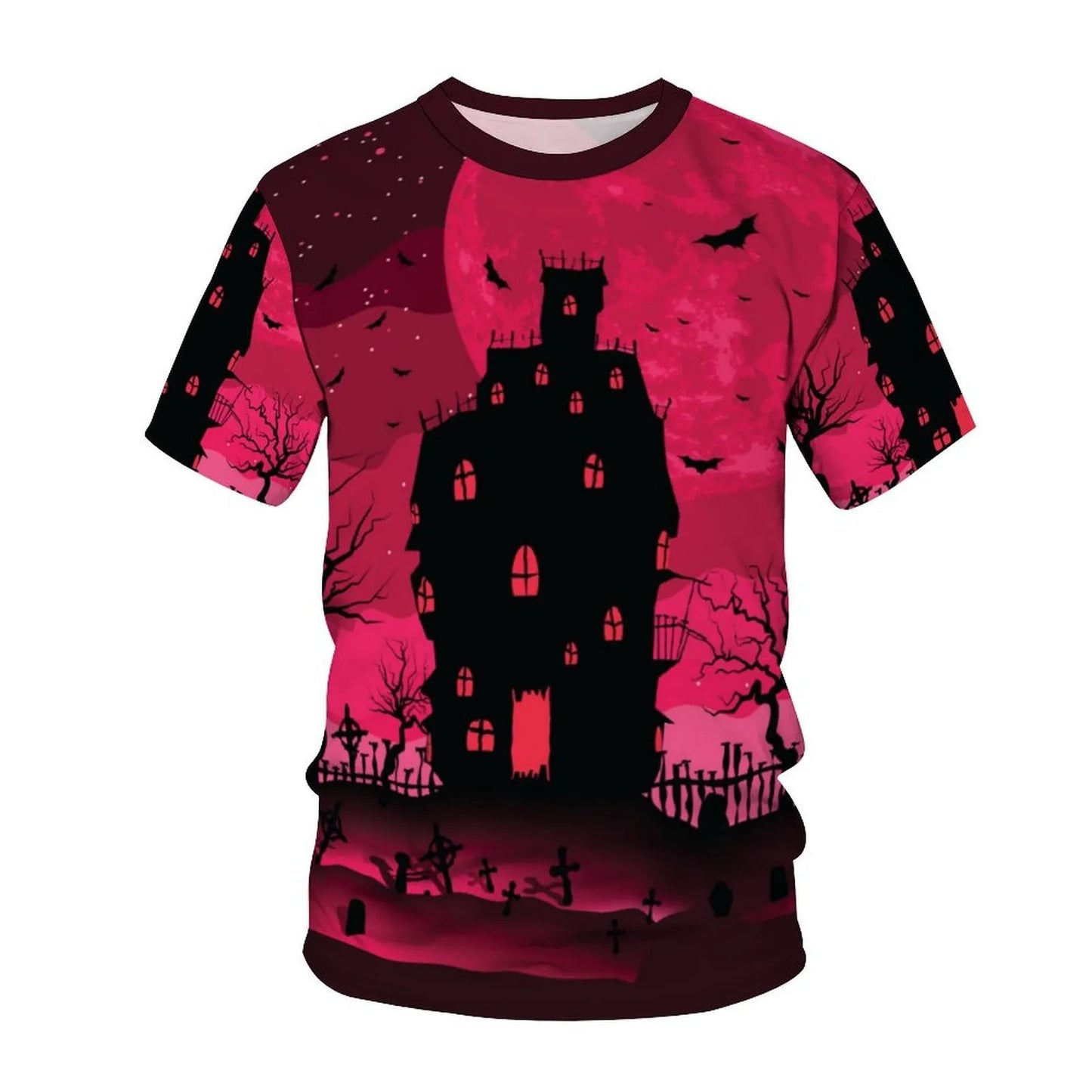 Causual American Style High Quality Men Holloween Cosplay Clothing Pumpkin Printing Adult Holloween Party Sweat Absorb T-shirt