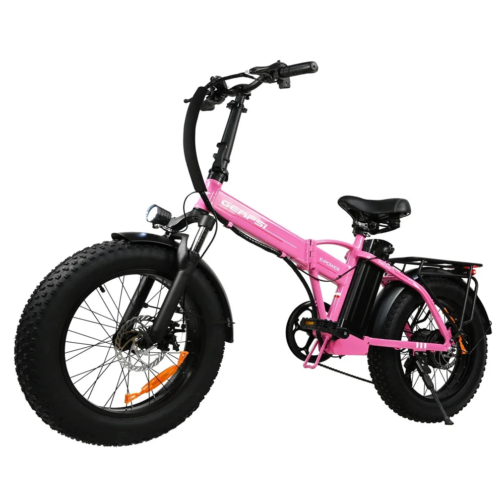 Folding Electric Bike 48V 12AH 250W 1000W Motor 20*4-inch Fat Tire Ebike City Mountain Variable Speed Aldult Electric Bicycle