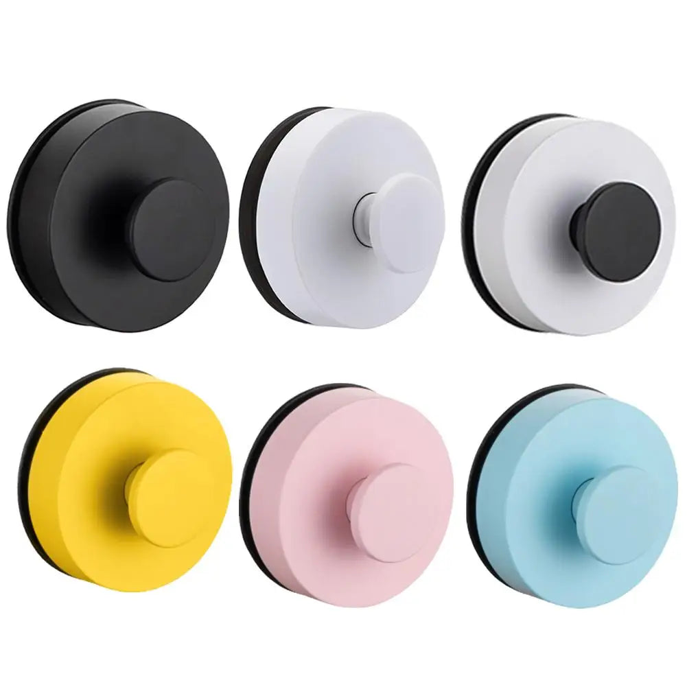 Black/White Vacuum Suction Cup Hooks Punch Free Bath Sucker Hook Wall Hook Hanger Glass Kitchen Bathroom Hooks For Towel Handbag