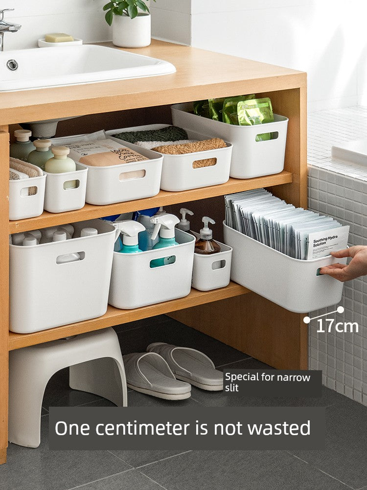 Lanjiaoluo Plastic Bathroom Storage Box Cosmetic Desktop