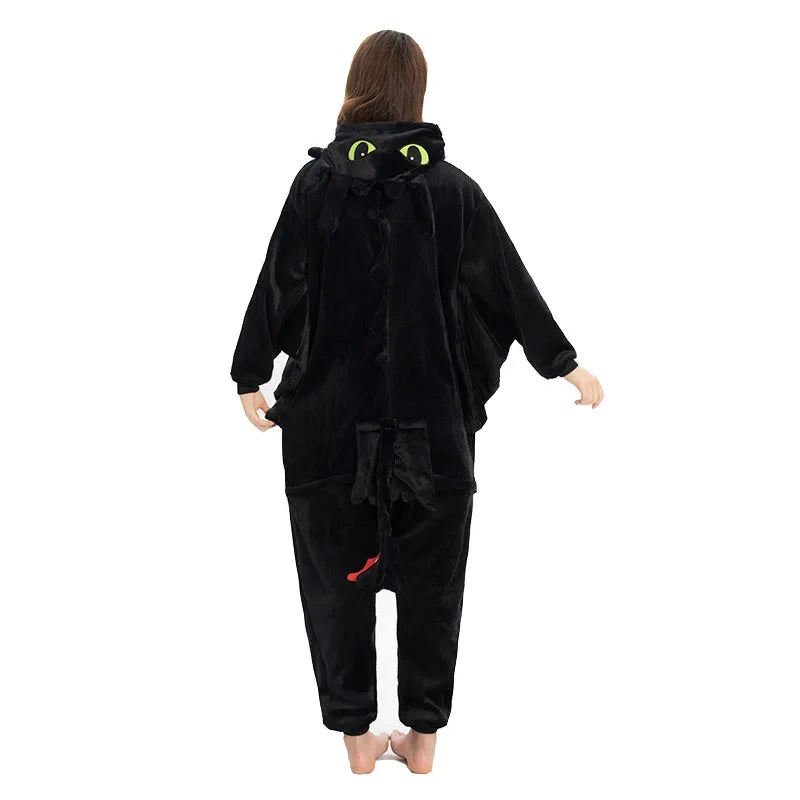 New women pijamflannel onesies women Kigurumi cartoon cosplay costume animal pyjama homewear for Holloween Christmas party