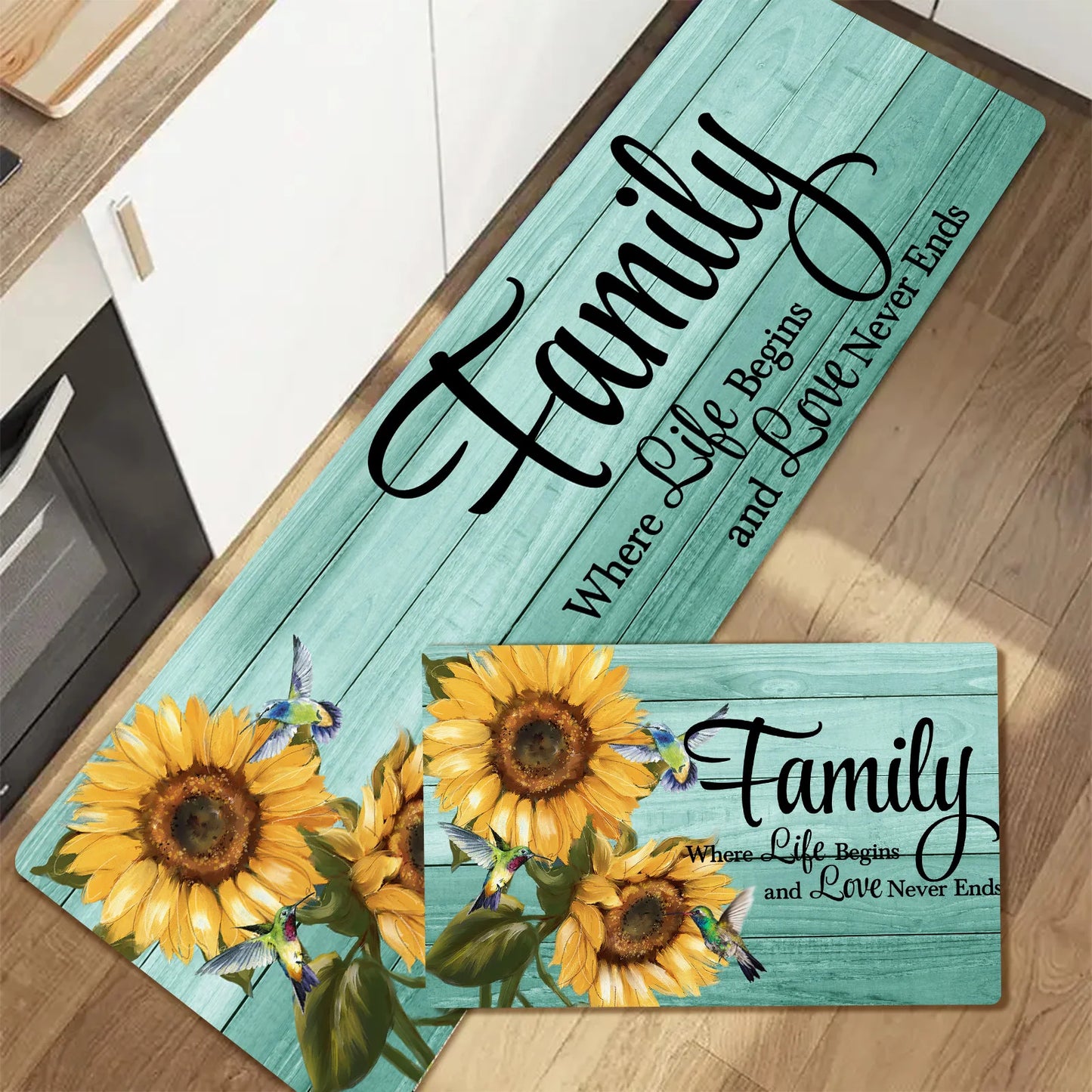 Sunflower Kitchen Floor Mat Spring Flower Entry Door Mat For Living Room Anti-Slip Carpet Rug Home Bedroom Hallway Long Rugs