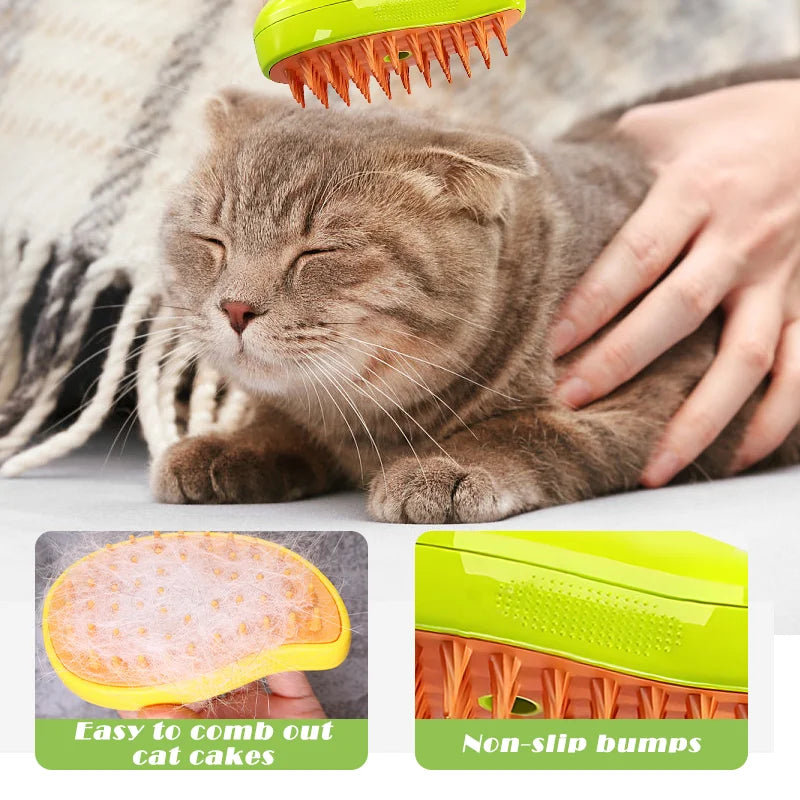 Cat Steam Brush Dog Massage Comb 3 in 1 Electric Spray Cat Hair Brushes Pet Grooming Comb Hair Removal Combs Grooming Supplies