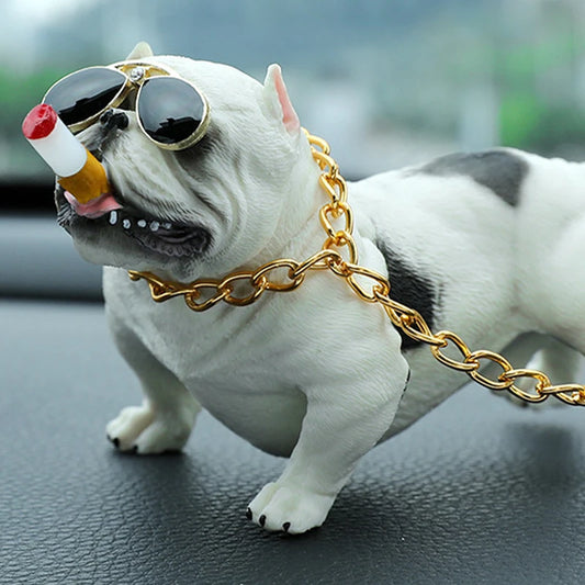 Bully Dog Car Perfume Dashboard Display Car Interior Decoration Air Conditioning Pendant Car Supplies Social Dog Ornament