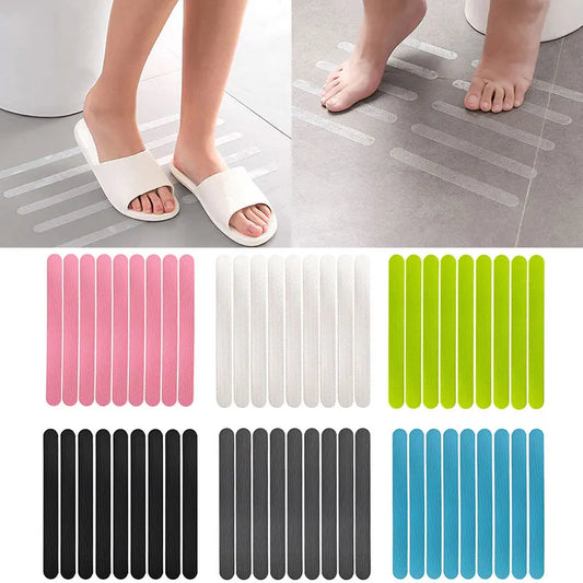 6/12/24/36/48pcs Anti Slip Strips Colorful Shower Stickers Colored Non Slip Bath Safety Strips For Bathtub Shower Stairs Floor