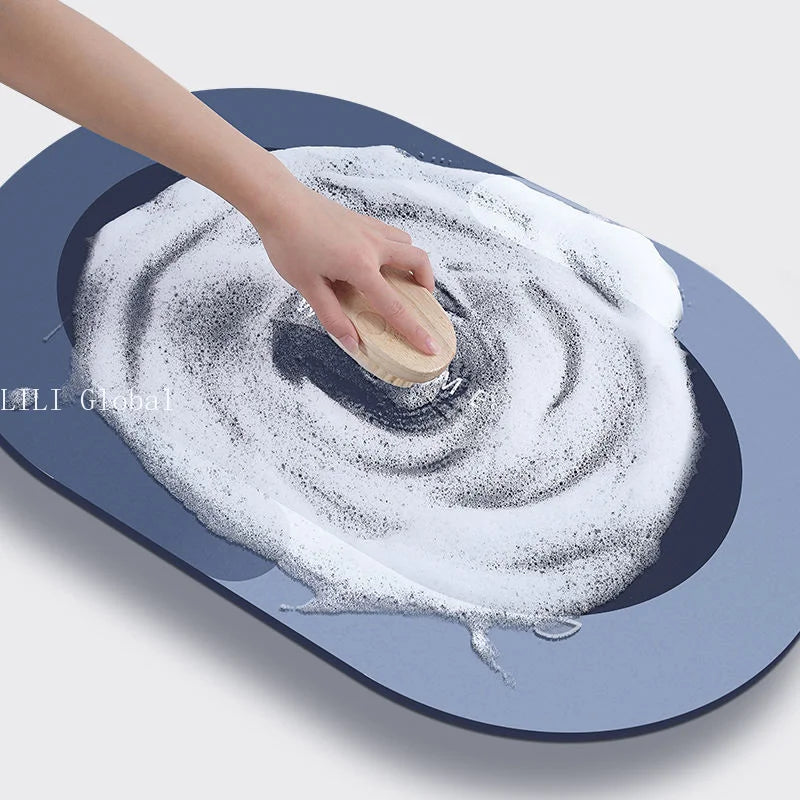 Absorbent Bathroom Bath Mat Anti-slip Shower Rug Diatom Ooze Bath Mats Kitchen Entrance Doormats Home Floormat Bathtub Carpet