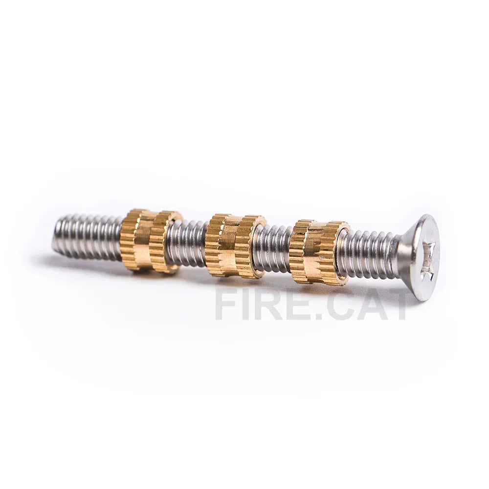 up to 1300P Brass Insert Nut Assortment Kit M2 M2.5 M3 M4 M5 M6 Female Thread Knurled Embedment Injection Nuts for 3D Printing