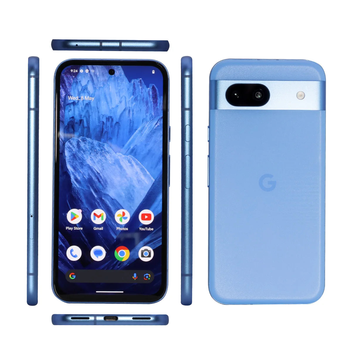 2024 New Google Pixel 8A with Google AI Mobile Phone 8GB RAM 128GB/256GB ROM 6.1" 64MP Advanced Camera NFC Android 14 Pixel 8a